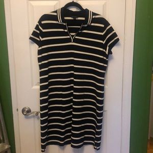 Black and White Striped Petite Dress Lands’ End